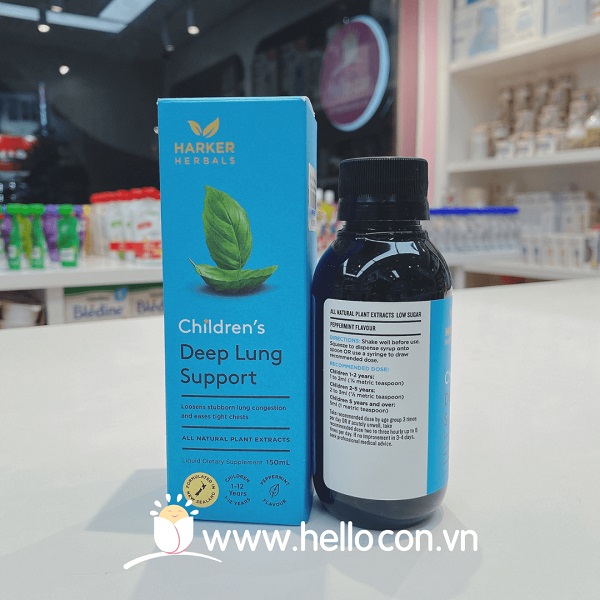 Siro bổ phổi Harker Children's Deep Lung Support cho trẻ từ 1 tuổi