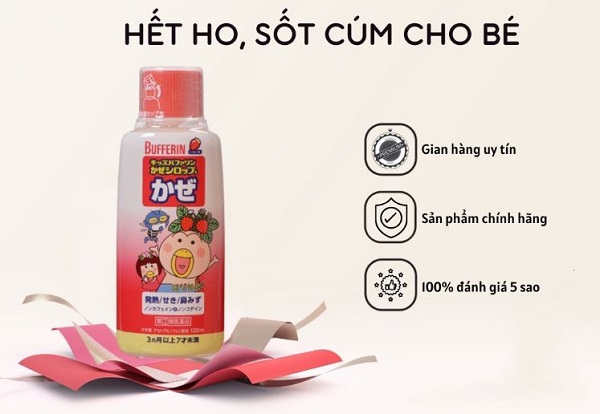 Hướng dẫn sử dụng Siro Bufferin hồng vị đào cho bé