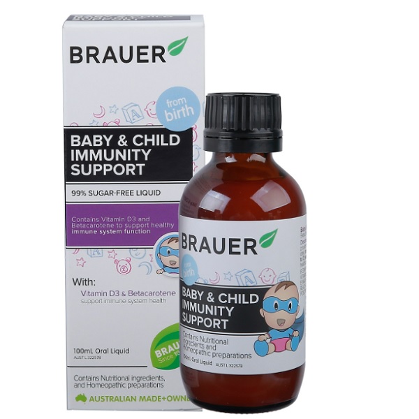 Cách sử dụng tăng đề kháng Brauer Baby & Child Immunity Support 100ml