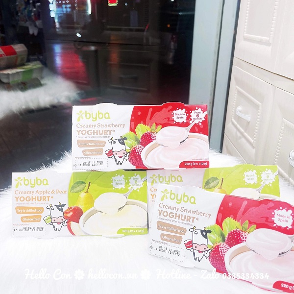 Sữa chua Byba dạng cốc cho bé 6 tháng