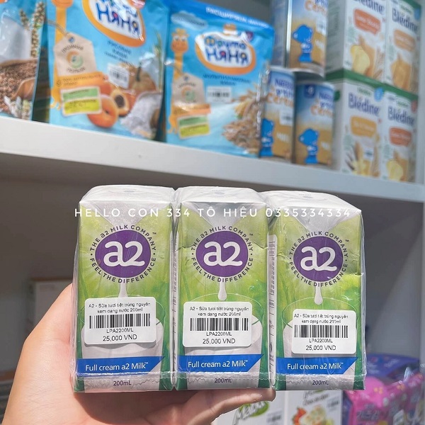 Review sữa tươi nguyên kem A2 dạng nước 200ml có tốt không?