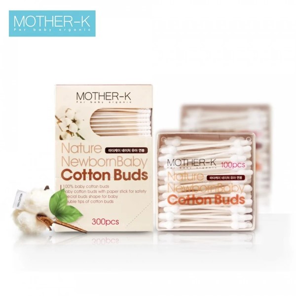 Tăm bông sơ sinh 1 đầu xoắn Mother K