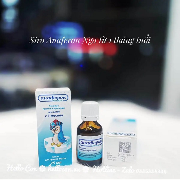 cách sử dụng tăng đề kháng Nga Anaferon 25ml cho bé từ 1 tháng tuổi