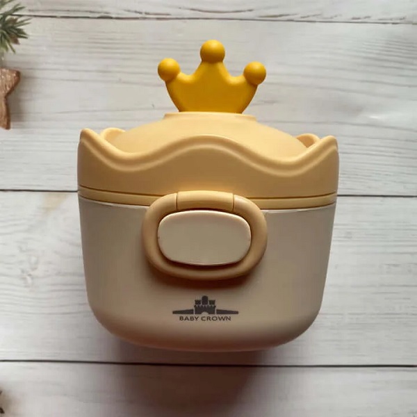 Hộp đựng sữa bột Baby Crown hình vương miện có chia ngăn 230g