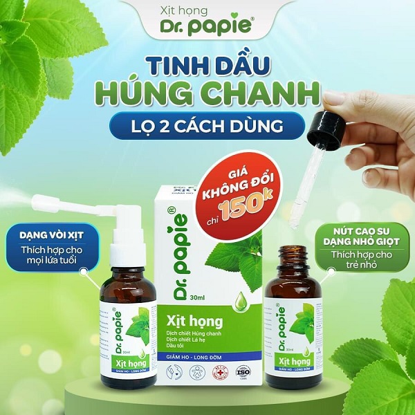 Hướng dẫn cách sử dụng sản phẩm xịt họng Dr. Papie