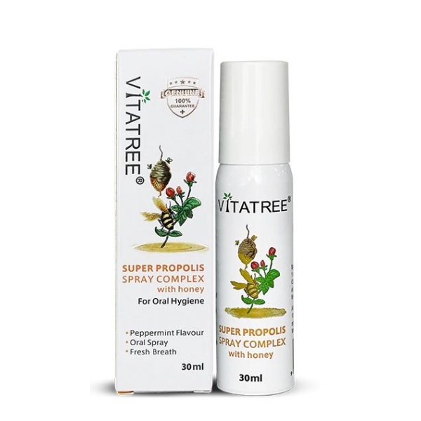Xịt keo ong Vitatree giảm ho, đau họng cho bé từ 2 tuổi