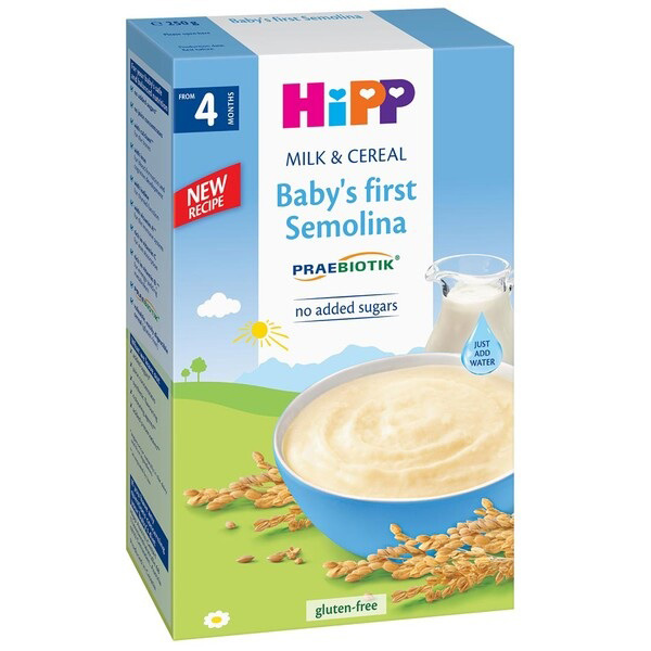 Bột ăn dặm Hipp cho bé 4 tháng, 6 tháng và 8 tháng 250g (các vị)