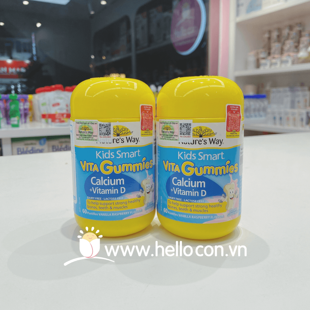 Kẹo Canxi Nature's Way Kids bổ sung Canxi D3 cho bé từ 2 tuổi
