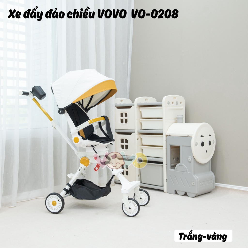 Xe đảo chiều VOVO VO-0208 tư thế ngả có mái che