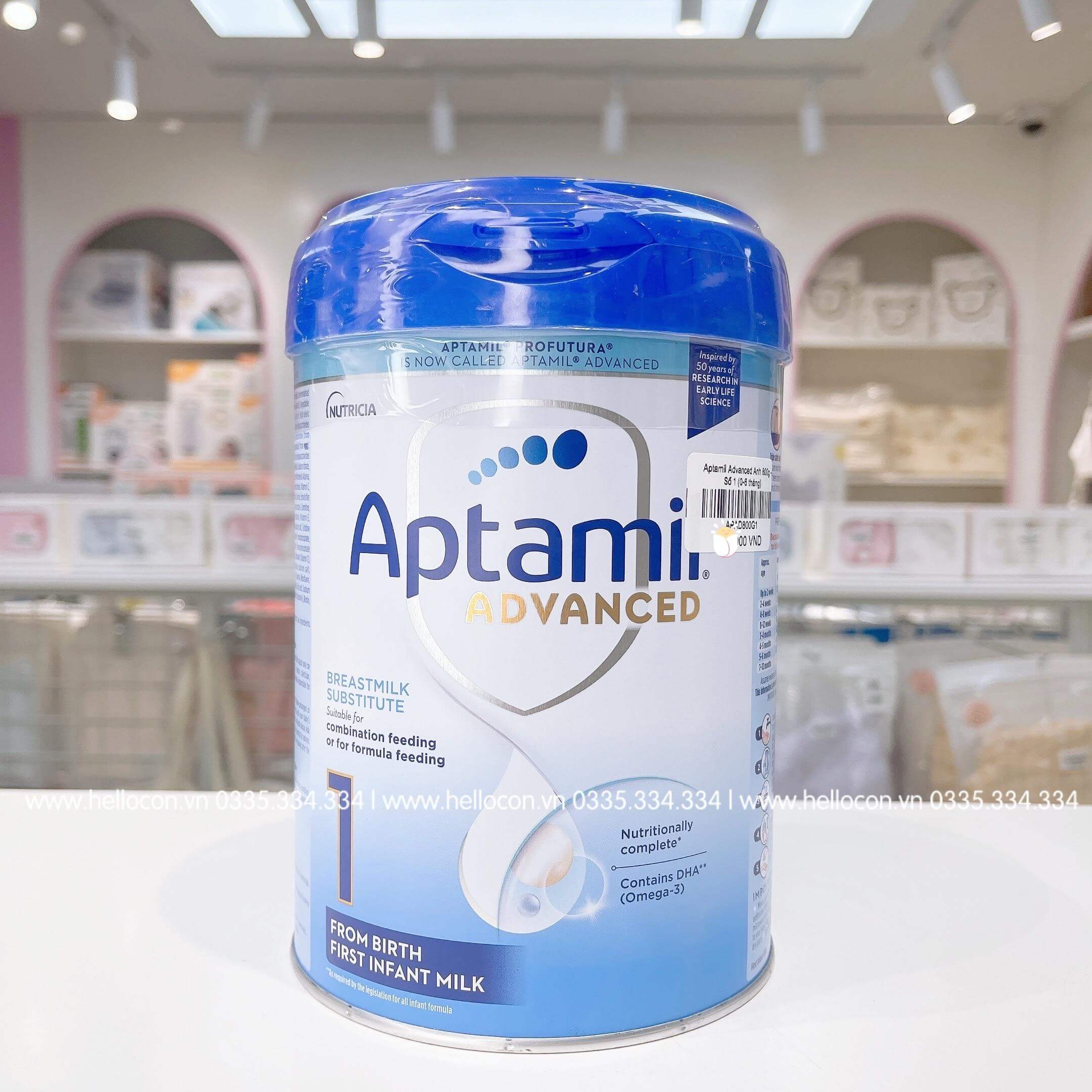 Sữa Aptamil Anh (Aptamil Advanced) mẫu mới 800g