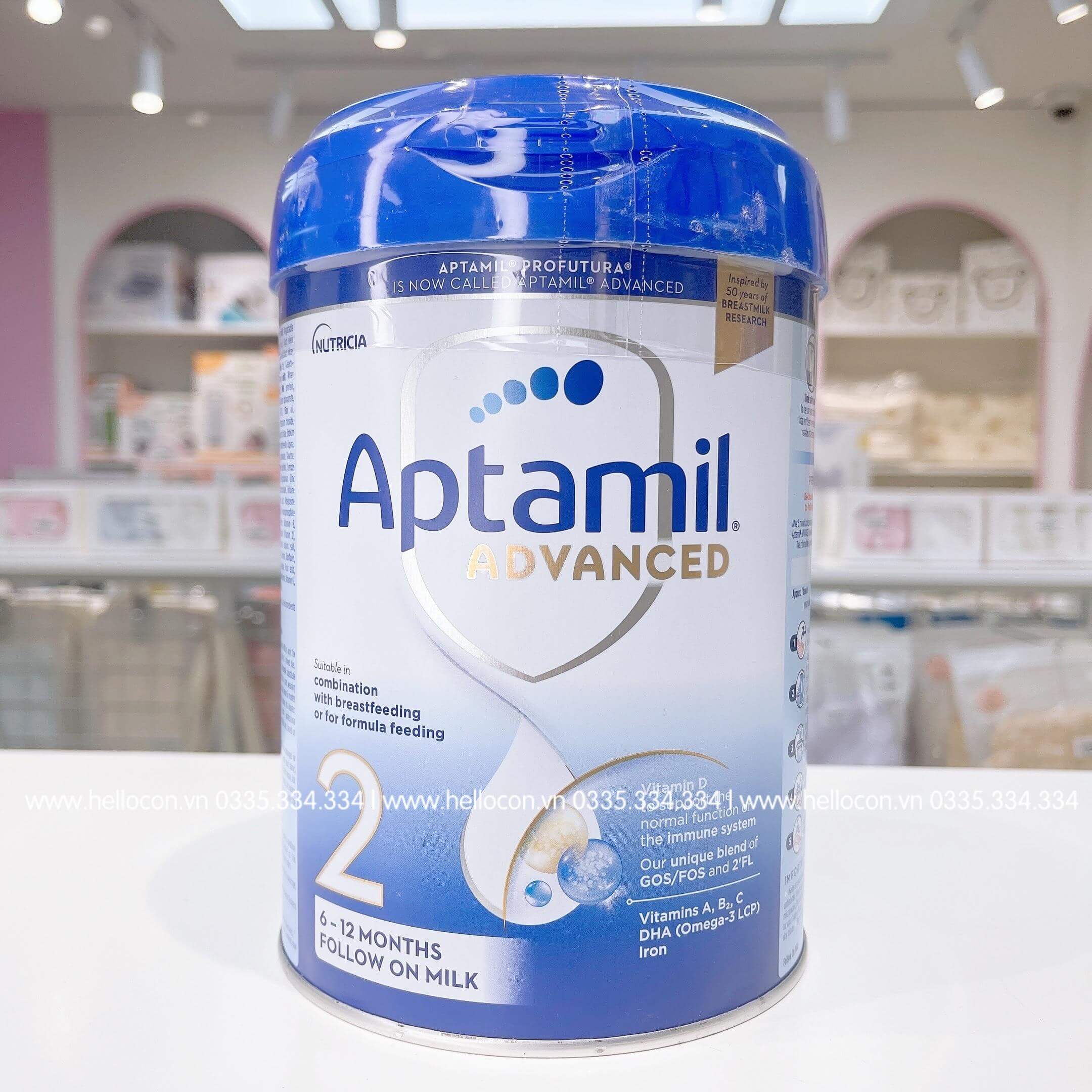 Sữa Aptamil Anh (Aptamil Advanced) mẫu mới 800g