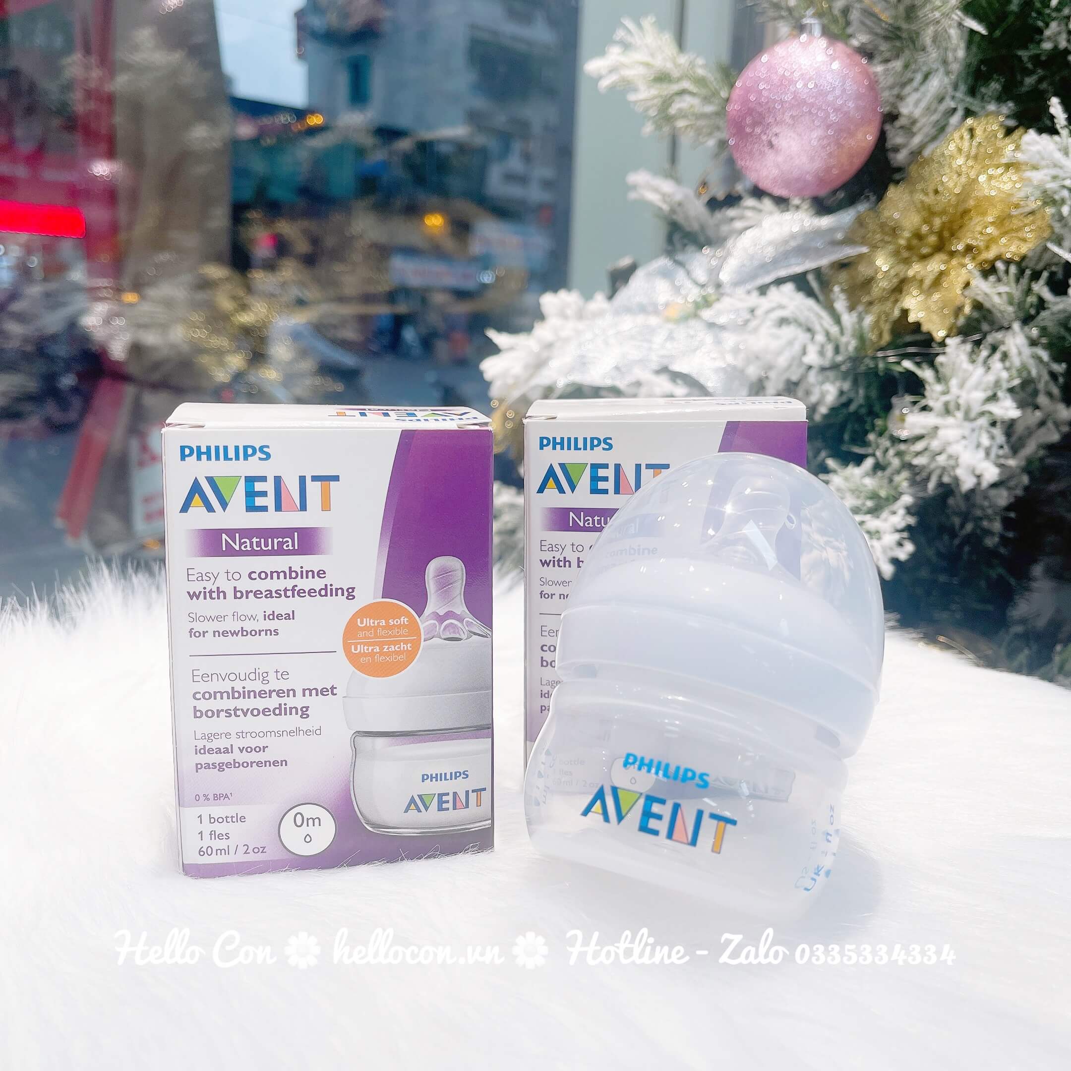 Bình sữa Avent PP mô phỏng tự nhiên (60ml, 125ml, 260ml, 330ml)