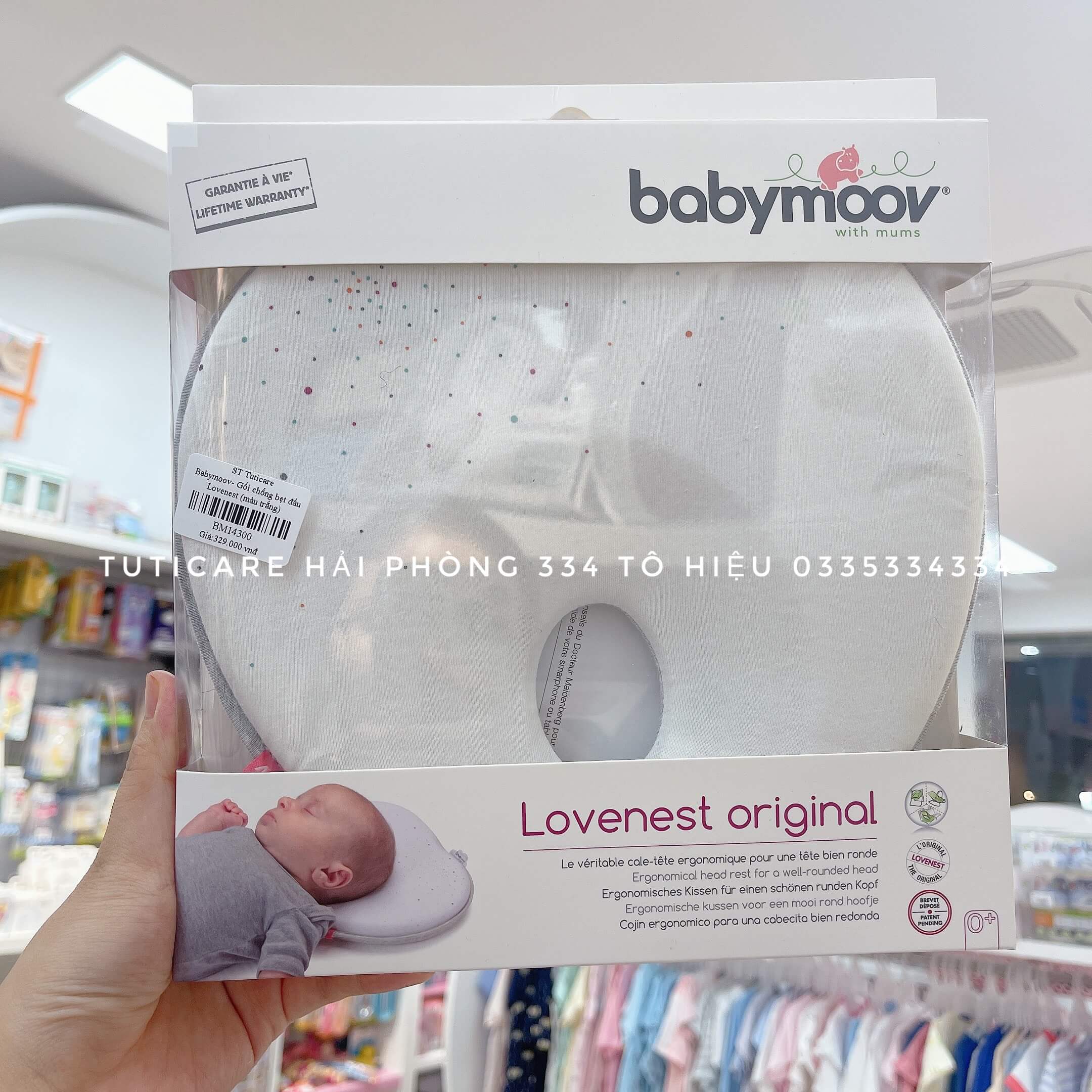 Gối chống bẹp đầu Babymoov Lovenest cho bé từ 0 tháng