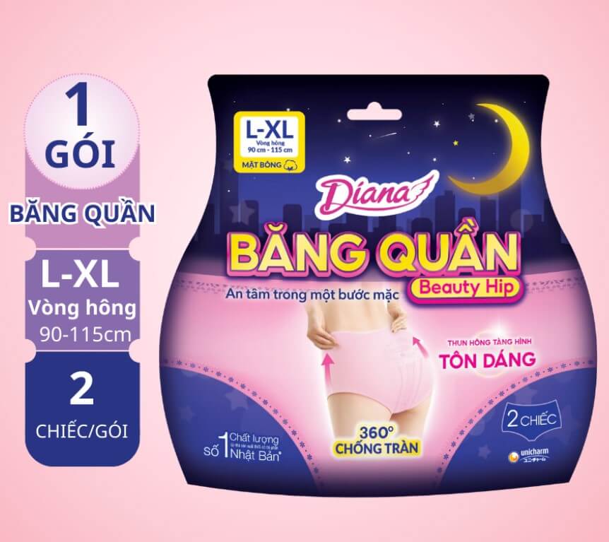 Băng vệ sinh dạng quần Diana Sensi size M-L gói 5 miếng