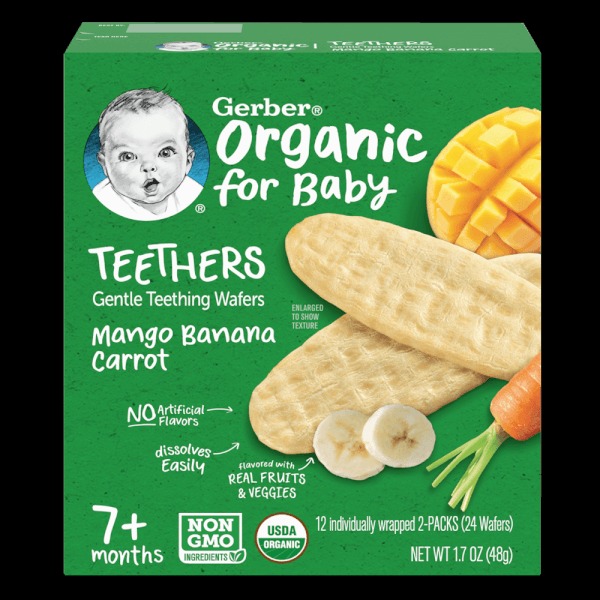 Bánh ăn dặm Gerber Organic cho bé 7 tháng (tách lẻ)