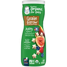 Bánh ăn dặm Gerber Organic Puffs 42g cho bé 8 tháng (Gerber cao)