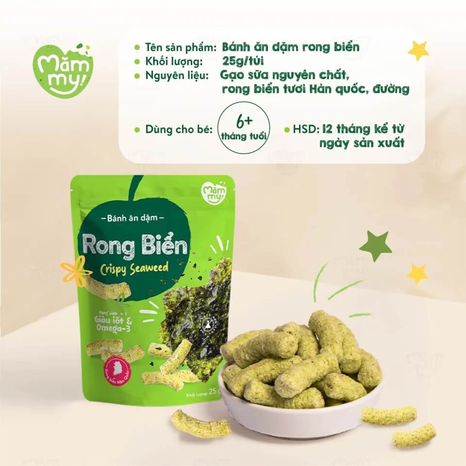 Bánh ăn dặm Mămmy cho trẻ từ 8 tháng 25g