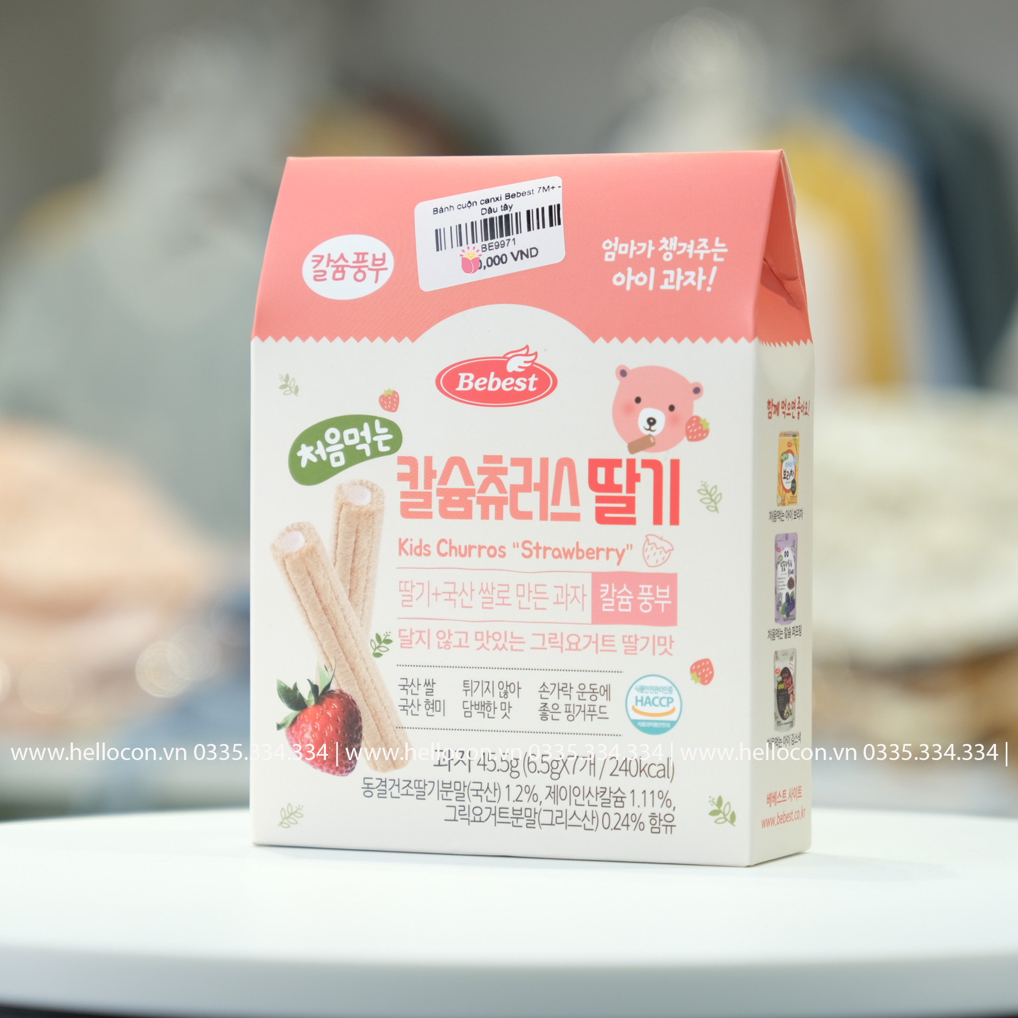 Bánh cuộn canxi Bebest Hàn Quốc cho bé 7 tháng