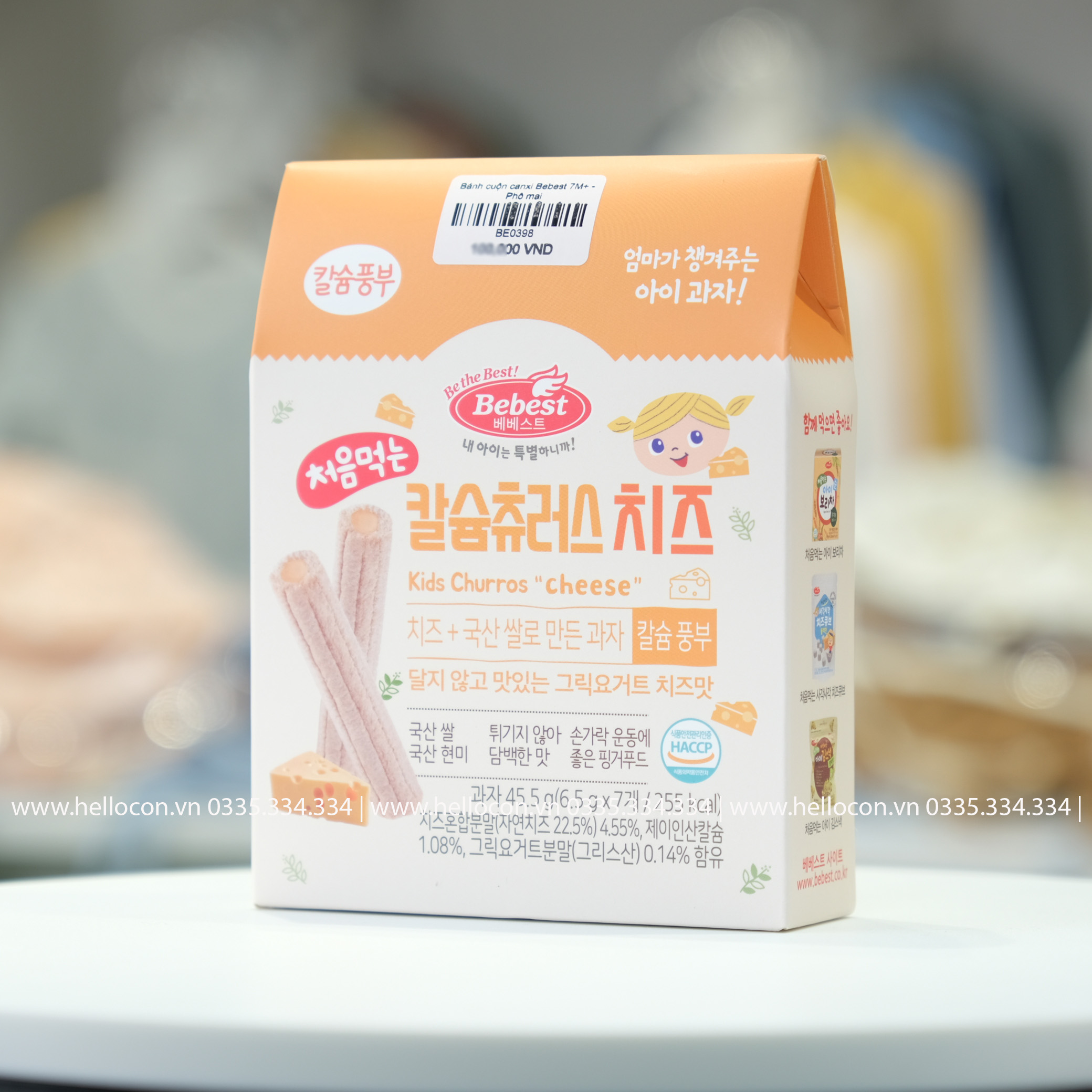 Bánh cuộn canxi Bebest Hàn Quốc cho bé 7 tháng