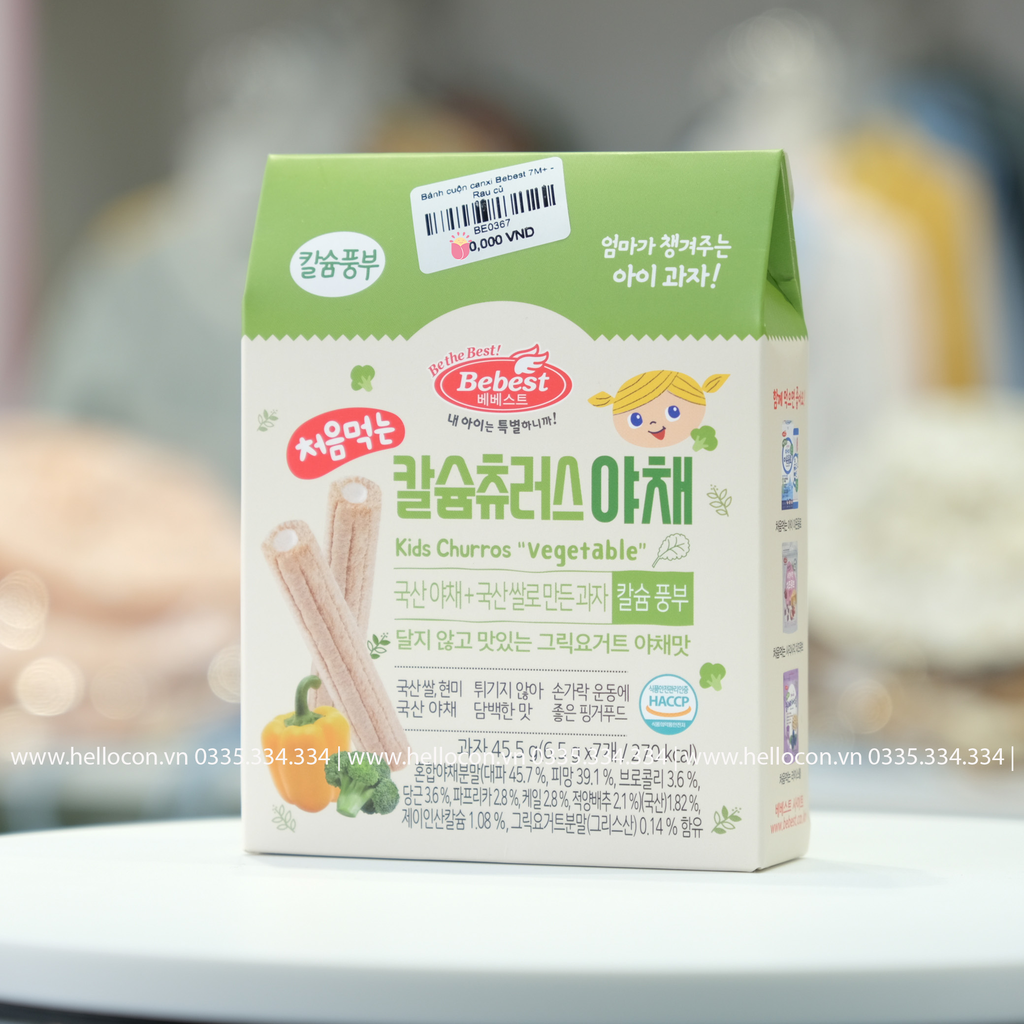 Bánh cuộn canxi Bebest Hàn Quốc cho bé 7 tháng