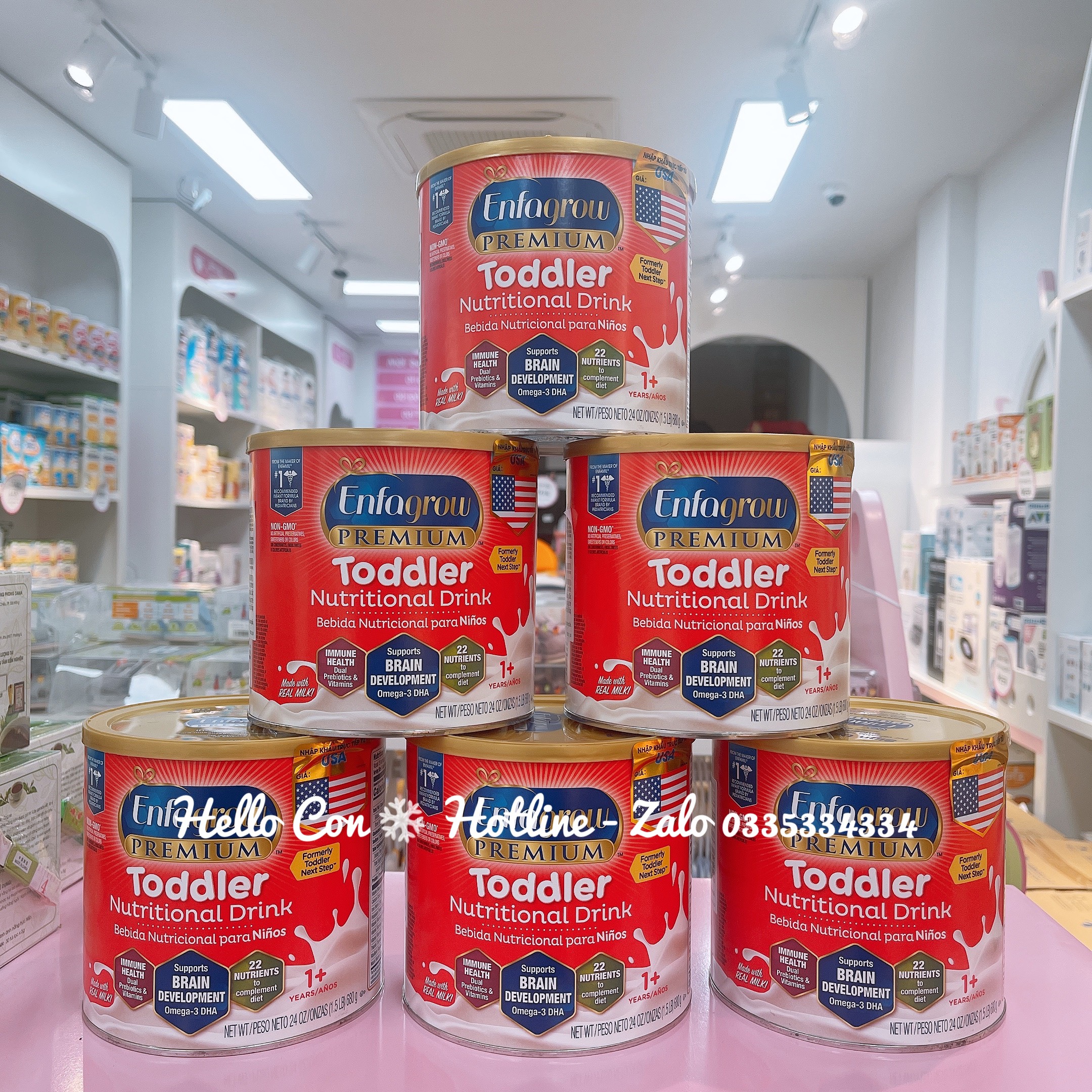 Sữa Enfagrow Mỹ Premium Toddler Nutritional Drink cho bé từ 1 tuổi (680g, 907g)