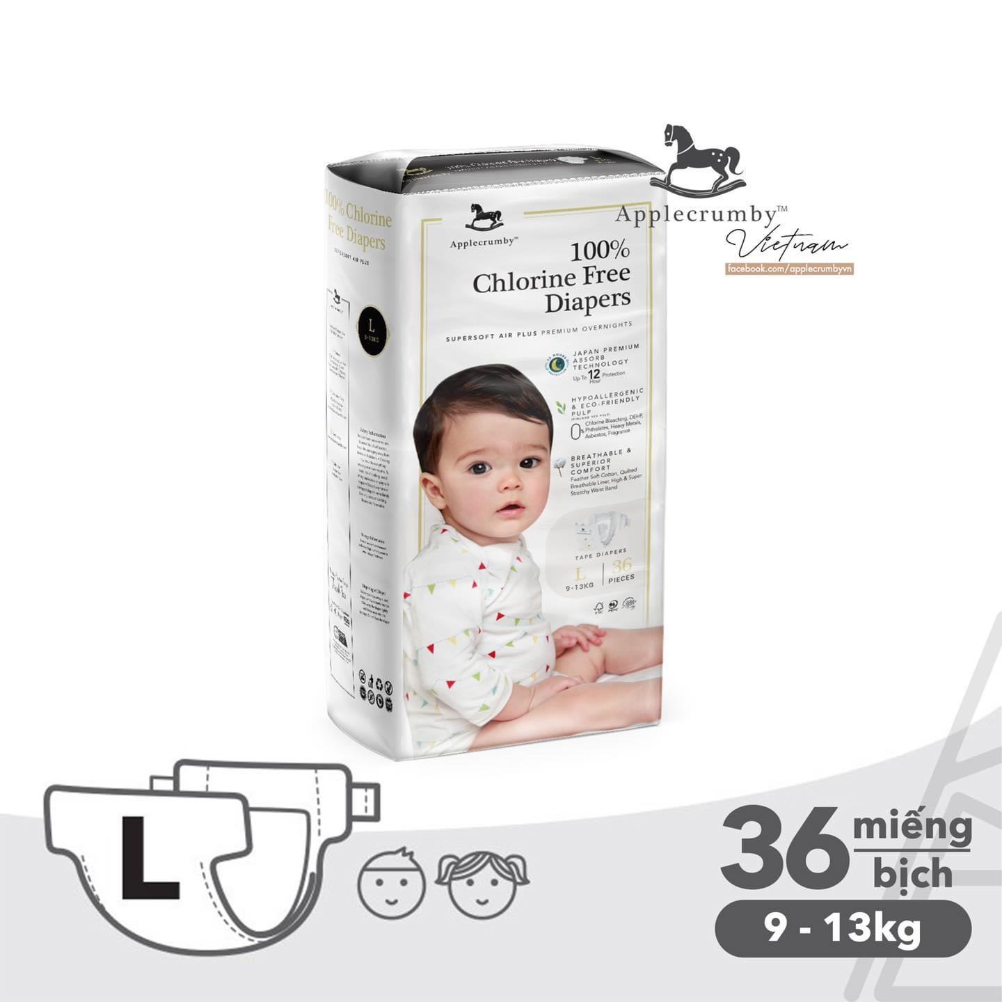 Bỉm Applecrumby đêm cao cấp các size