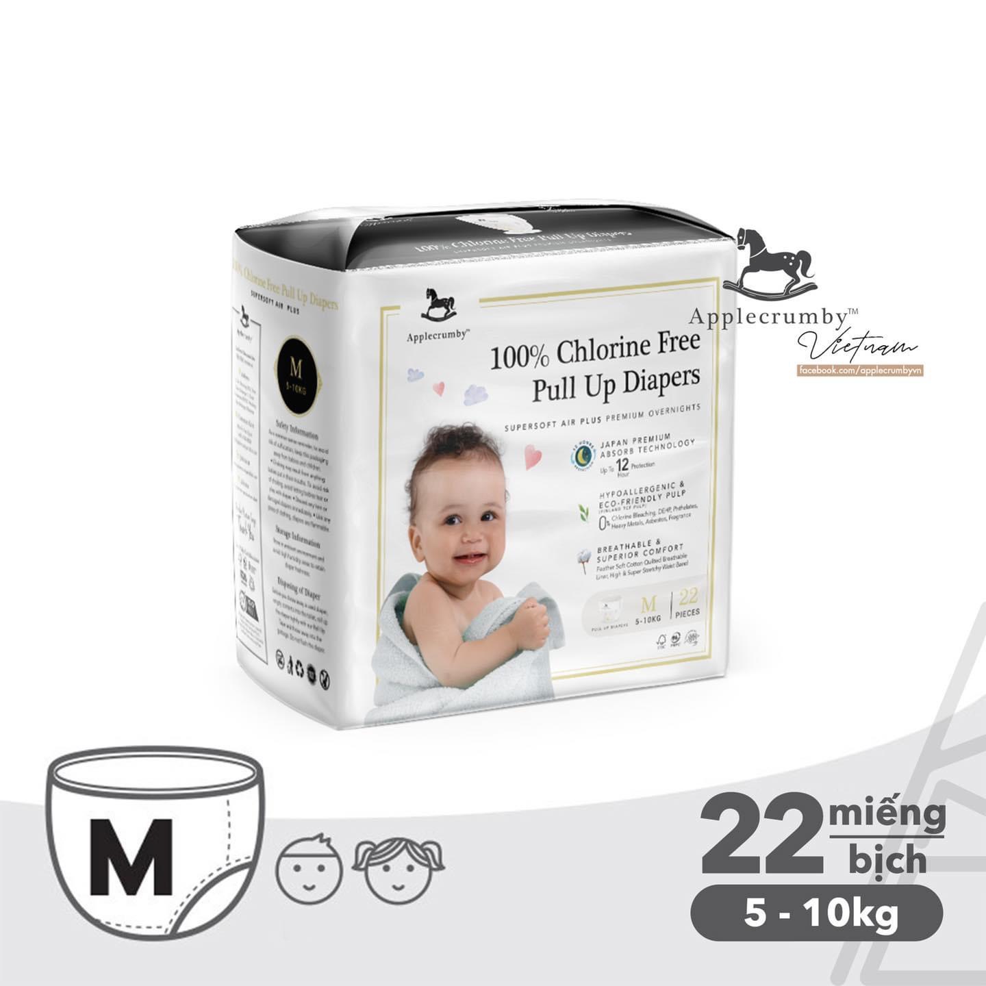 Bỉm Applecrumby đêm cao cấp các size