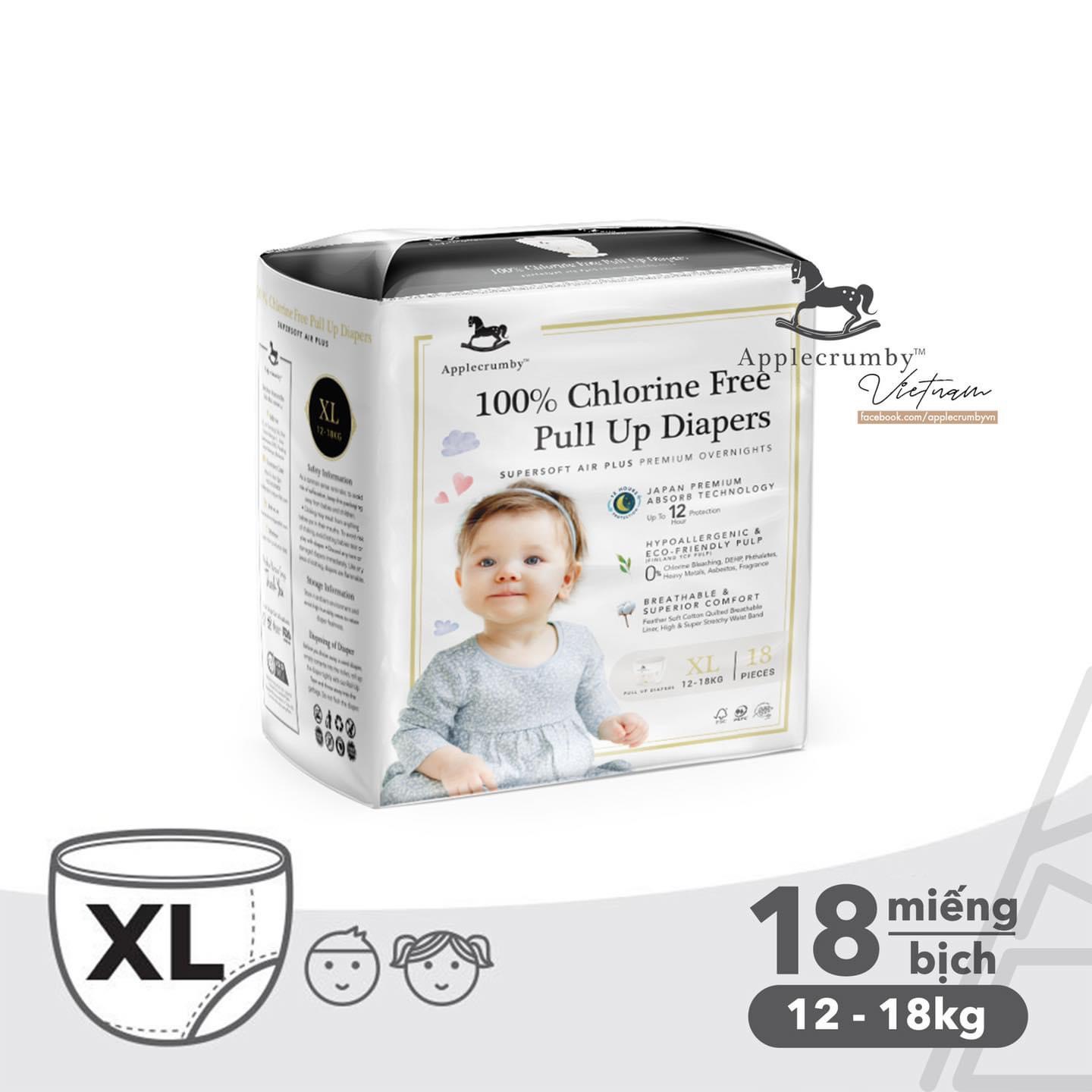 Bỉm Applecrumby đêm cao cấp các size