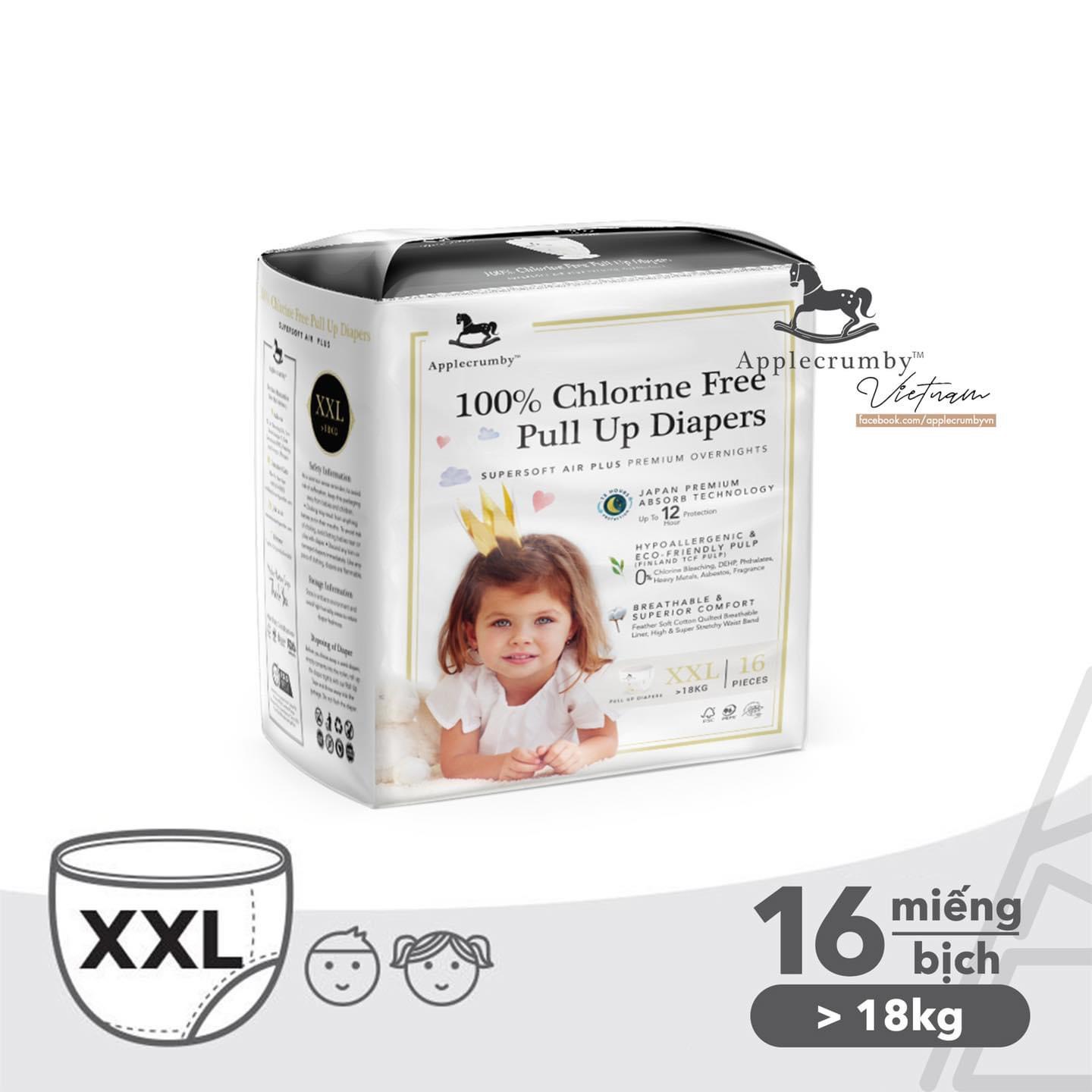 Bỉm Applecrumby đêm cao cấp các size