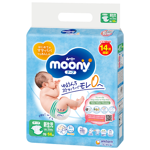 Bỉm Moony xanh chính hãng các size (Combo 3, combo 2 giá siêu hời)