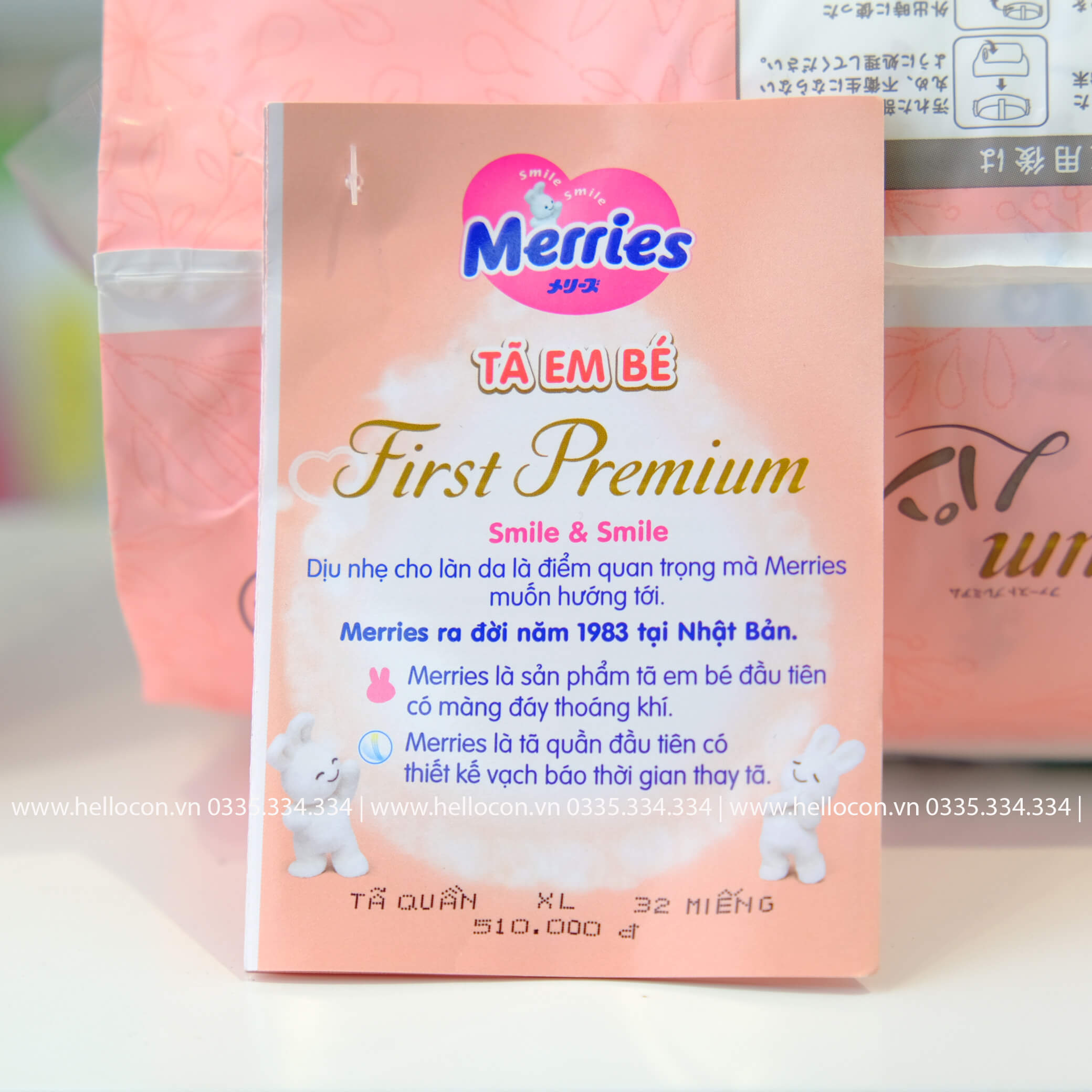 Bỉm Merries First Premium Chính Hãng, Combo 2, Combo 3