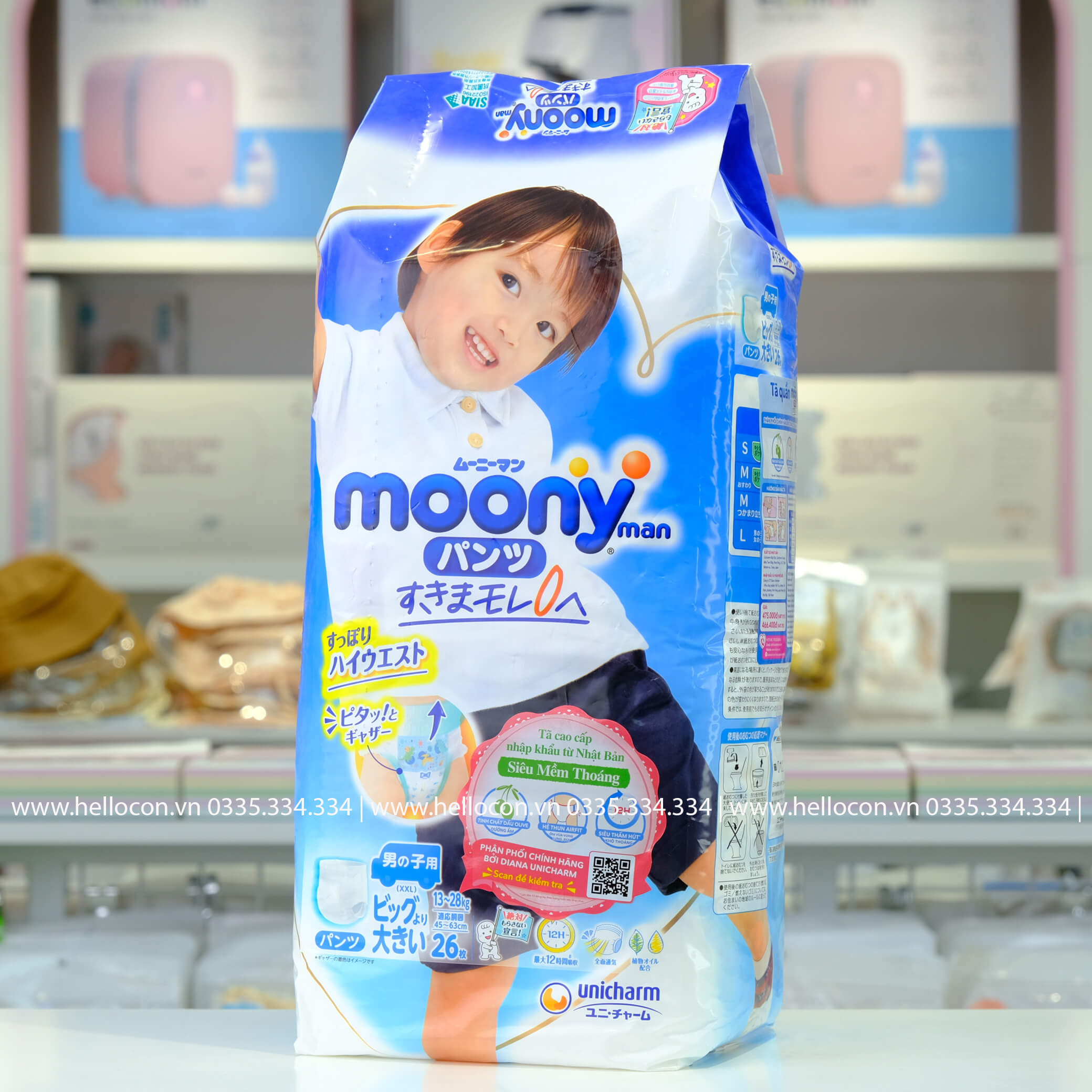 Bỉm Moony xanh chính hãng các size (Combo 3, combo 2 giá siêu hời)
