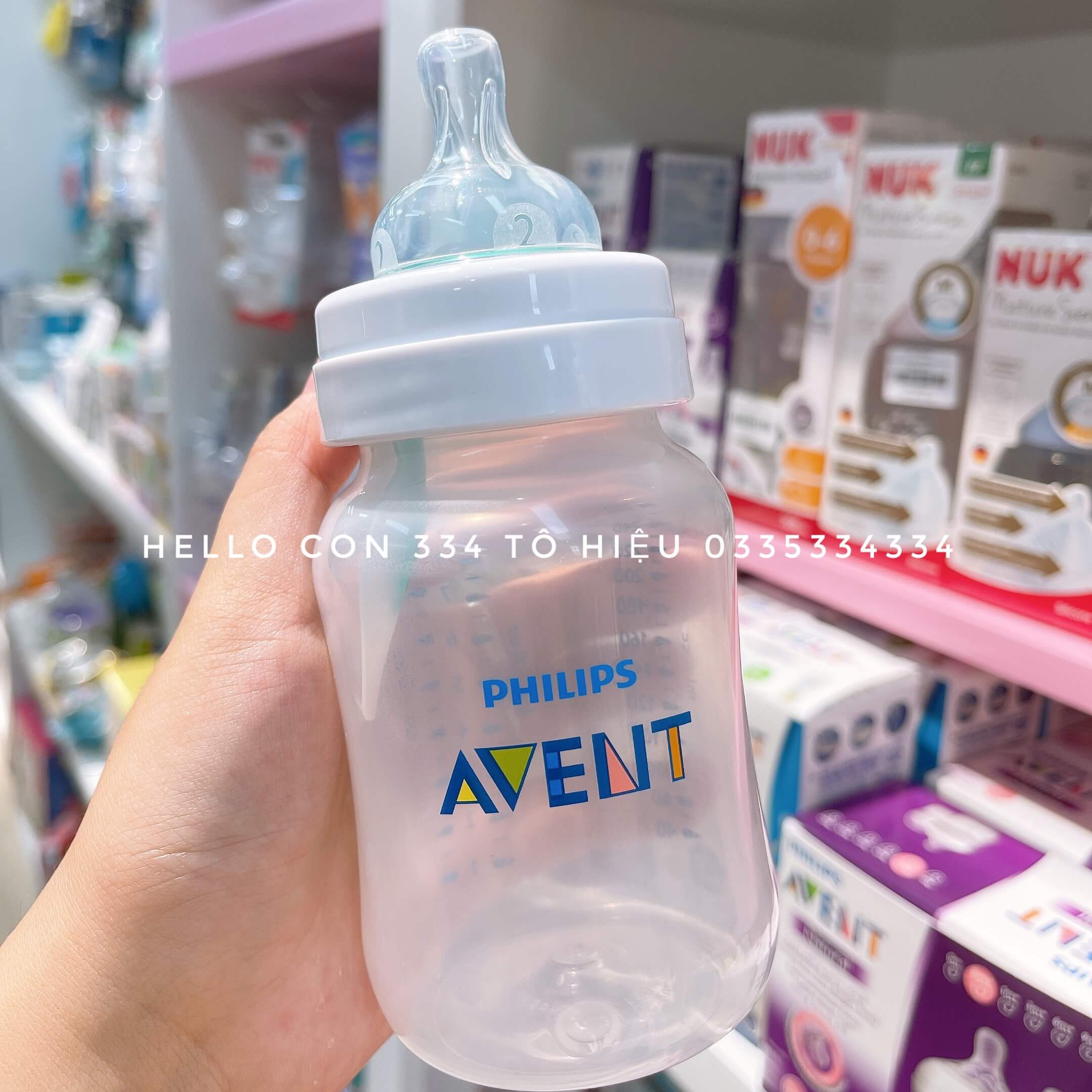 Bình sữa Avent PP có van Airfree 260ml