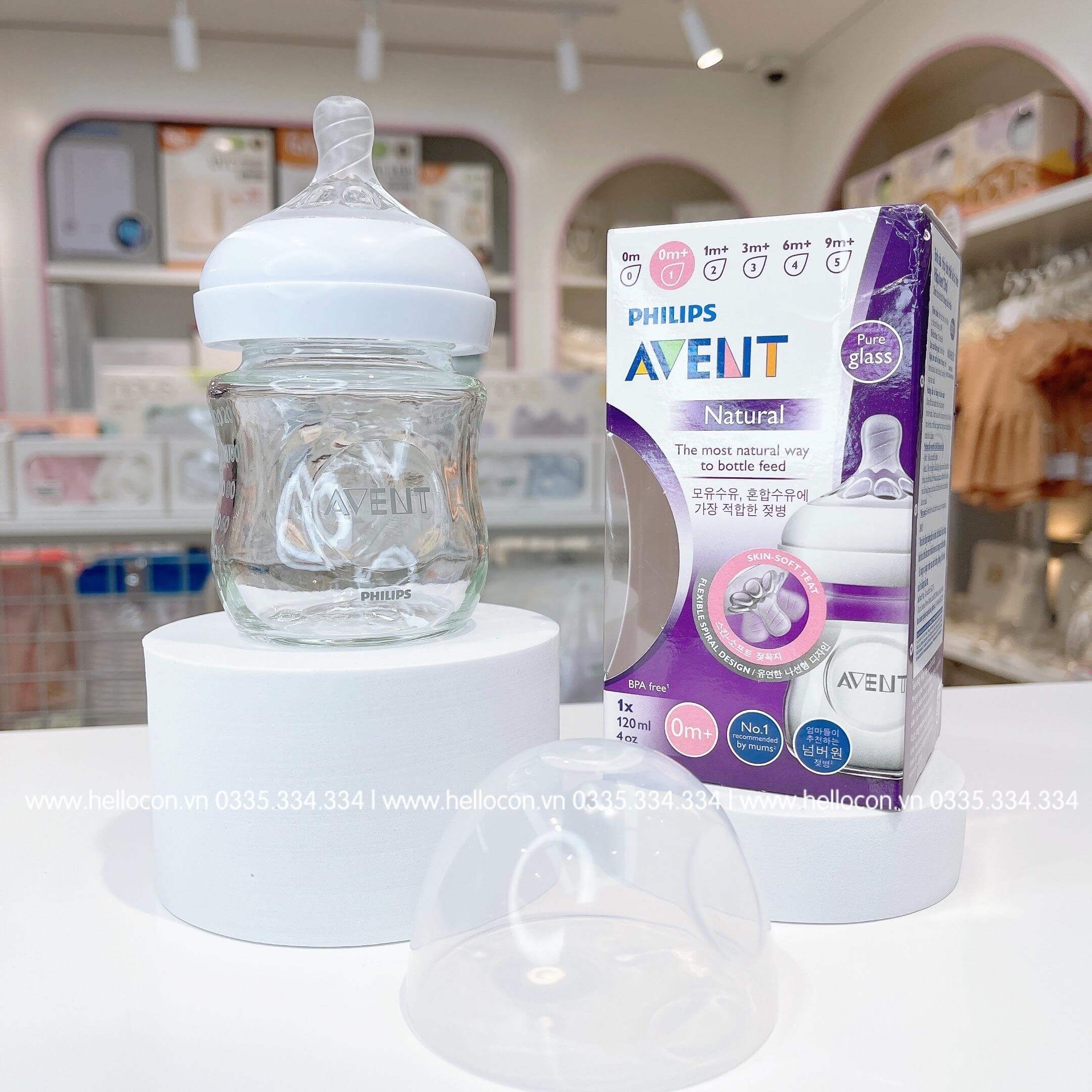 Bình Avent thuỷ tinh mô phỏng tự nhiên (120ml, 240ml)
