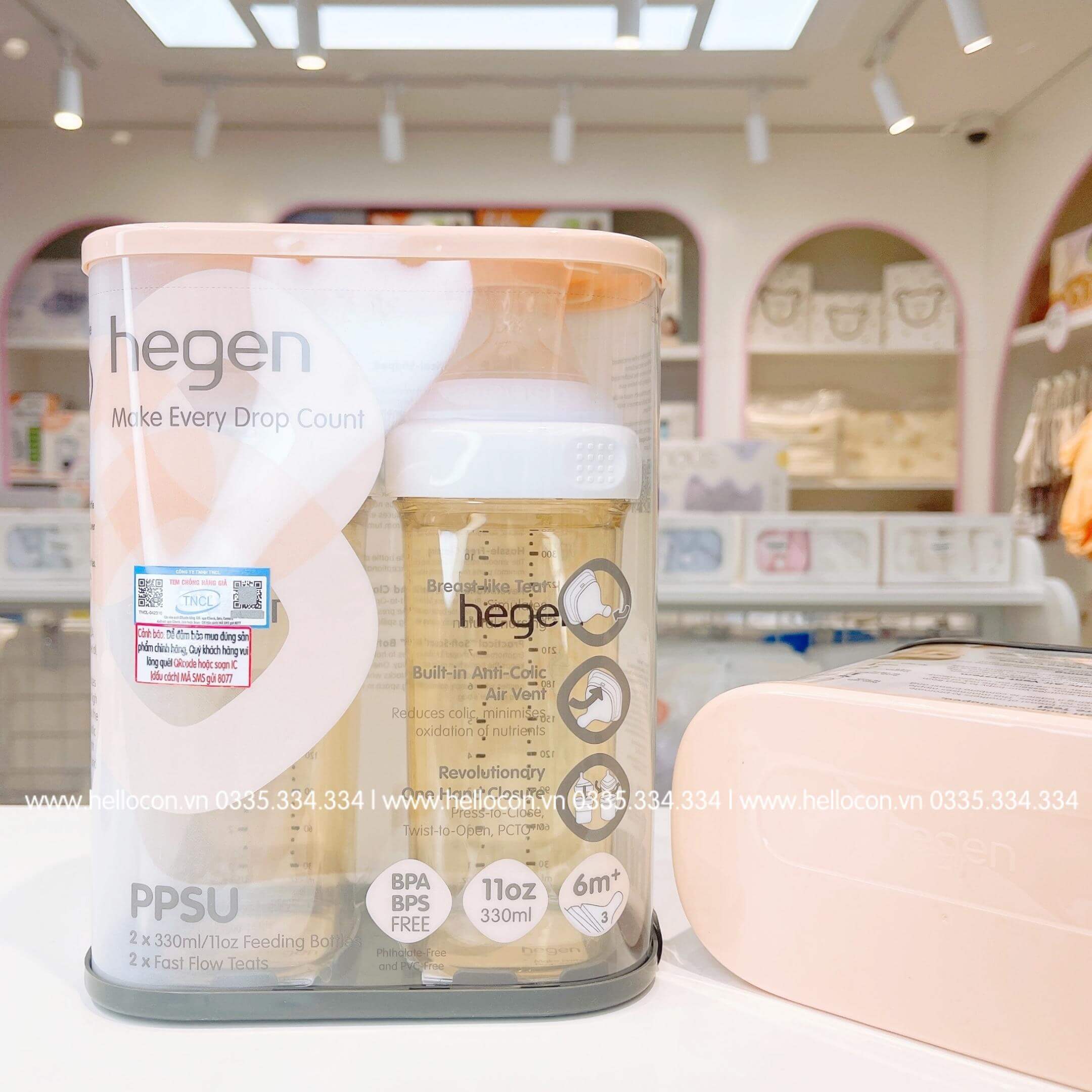 Bình sữa Hegen Hàn Quốc chất liệu PPSU cao cấp