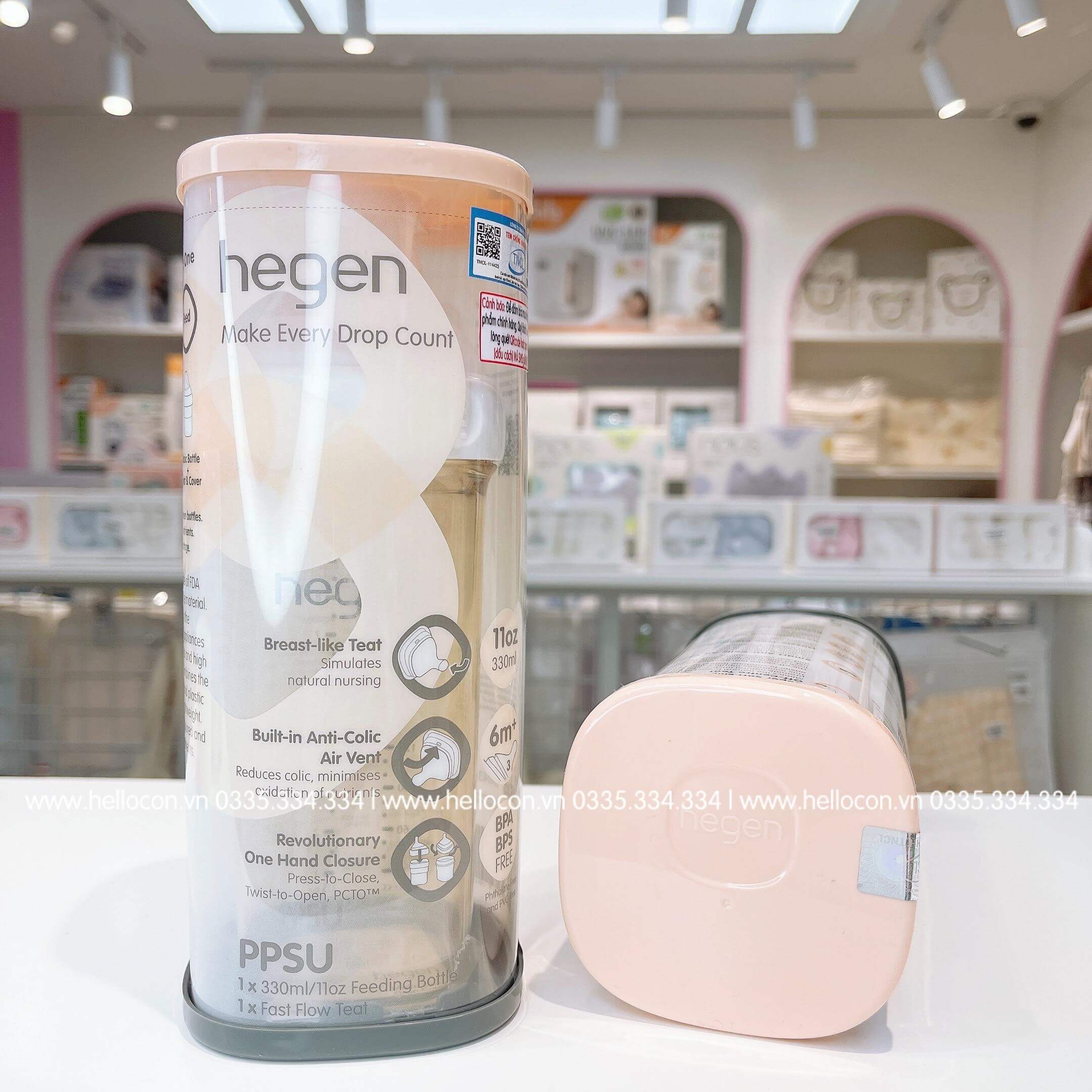 Bình sữa Hegen Hàn Quốc chất liệu PPSU cao cấp