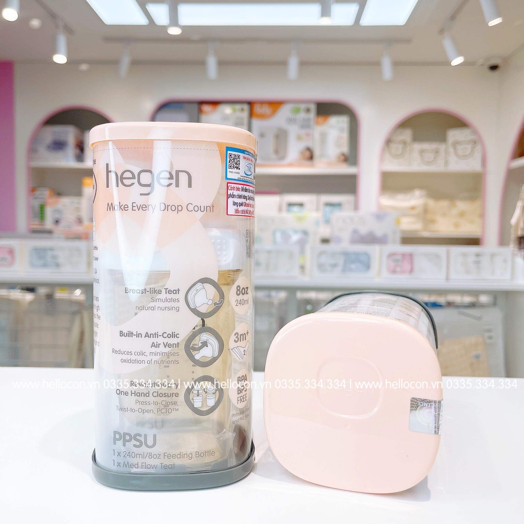 Bình sữa Hegen Hàn Quốc chất liệu PPSU cao cấp