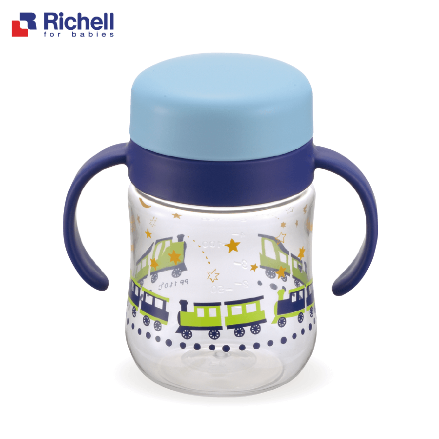 Bình nước Richell Mugood tập uống nước xoay được 360 độ