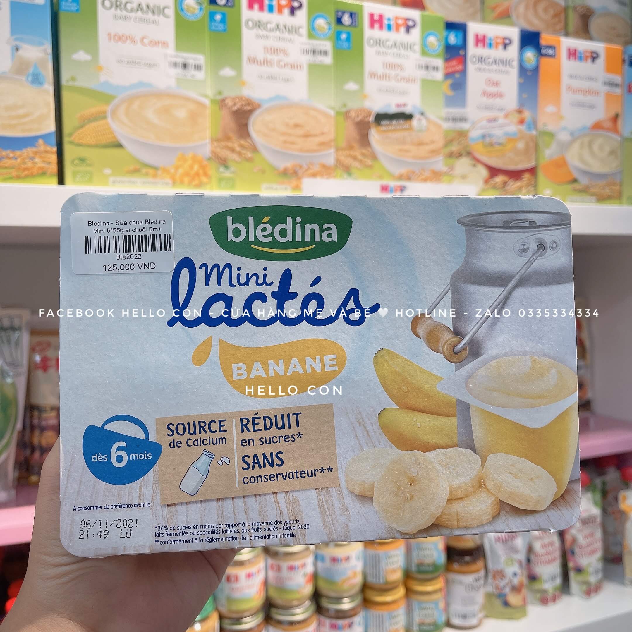 Sữa chua Bledina Pháp vỉ 6 hộp dành cho trẻ từ 6 tháng tuổi
