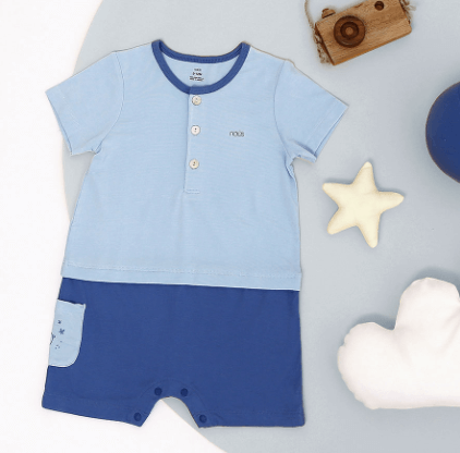 Bộ Nous body cộc tay chất liệu petit màu xanh lơ nhạt