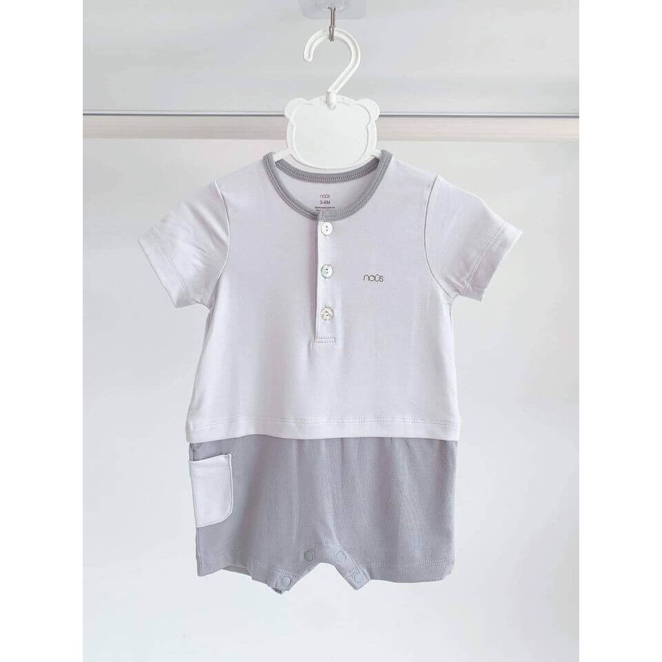 Bộ Nous body cộc tay chất liệu petit màu xanh lơ nhạt