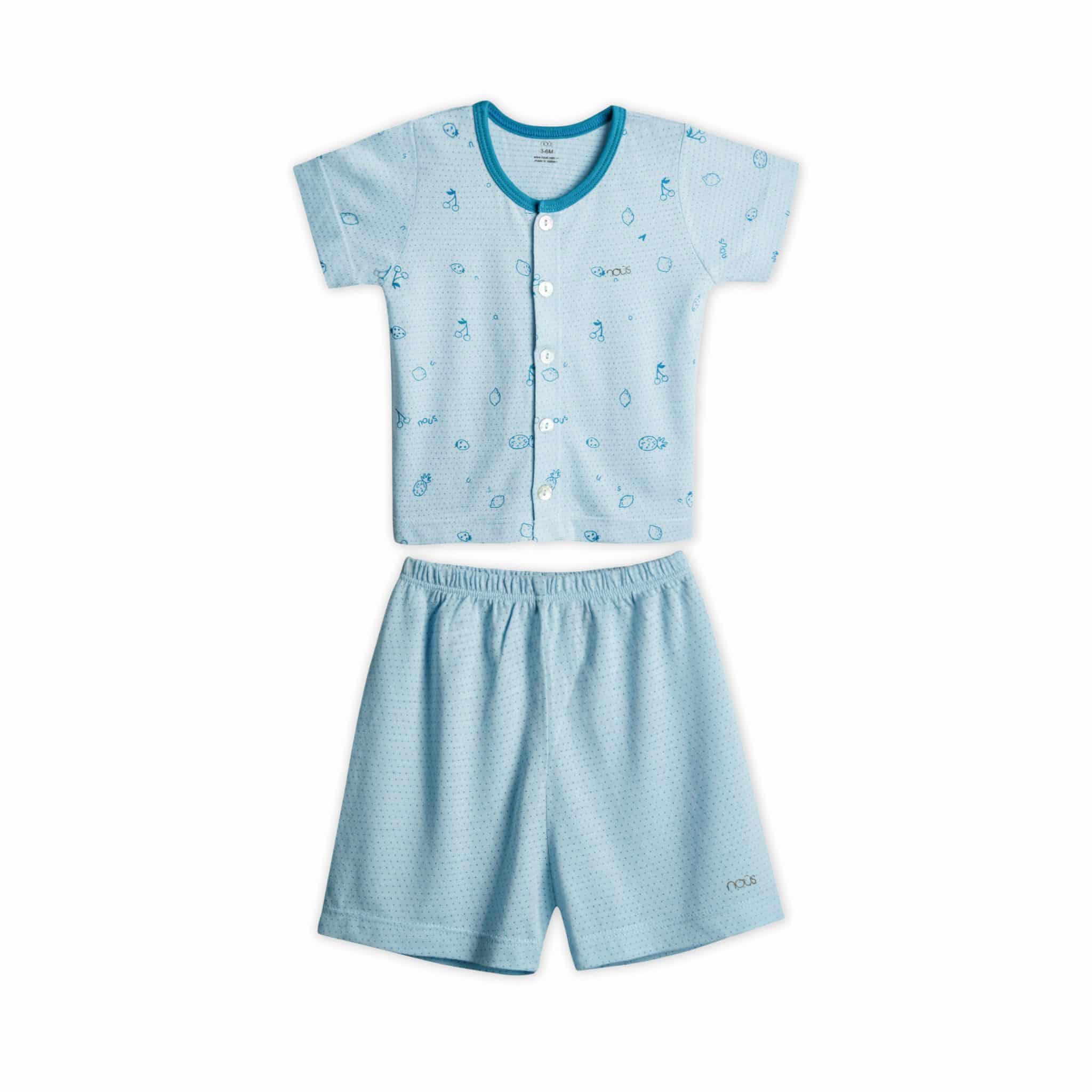 Bộ Nous cài thẳng cộc tay nhiều màu sắc cho bé