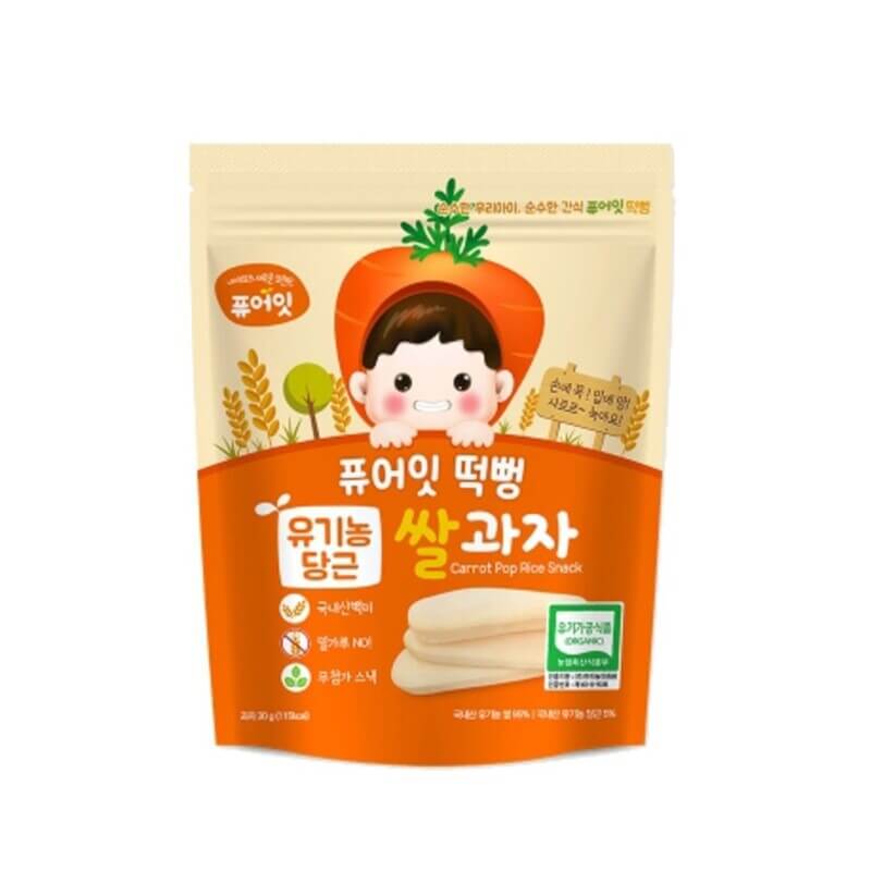 Bánh gạo Naebro hữu cơ Hàn Quốc cho bé ăn dặm 6 tháng tuổi