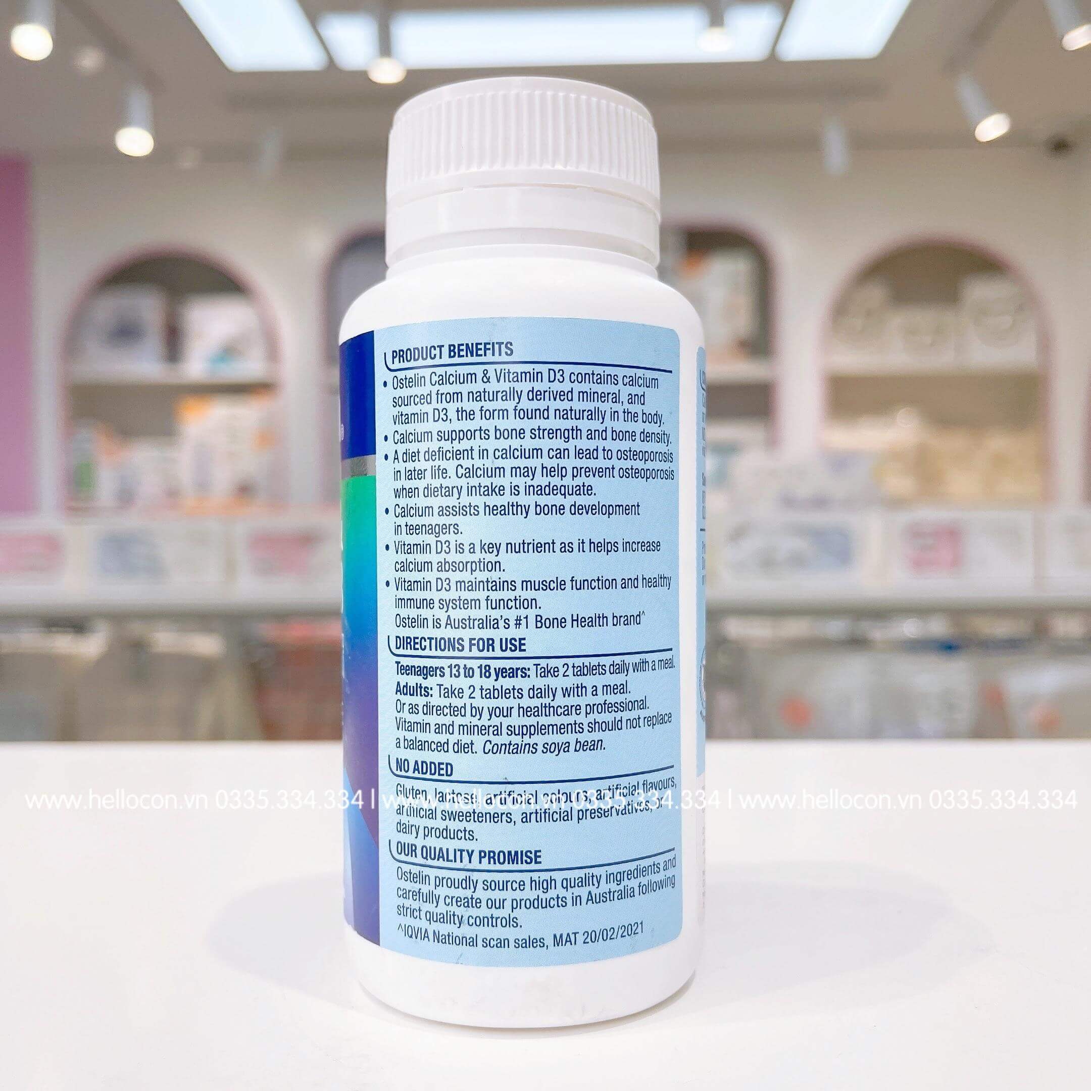 Canxi Ostelin Calcium & Vitamin D3 cho bà bầu 130v