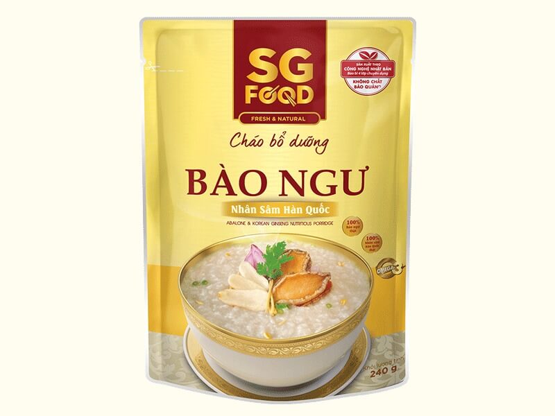 Cháo tươi SG Food cho bé ăn dặm
