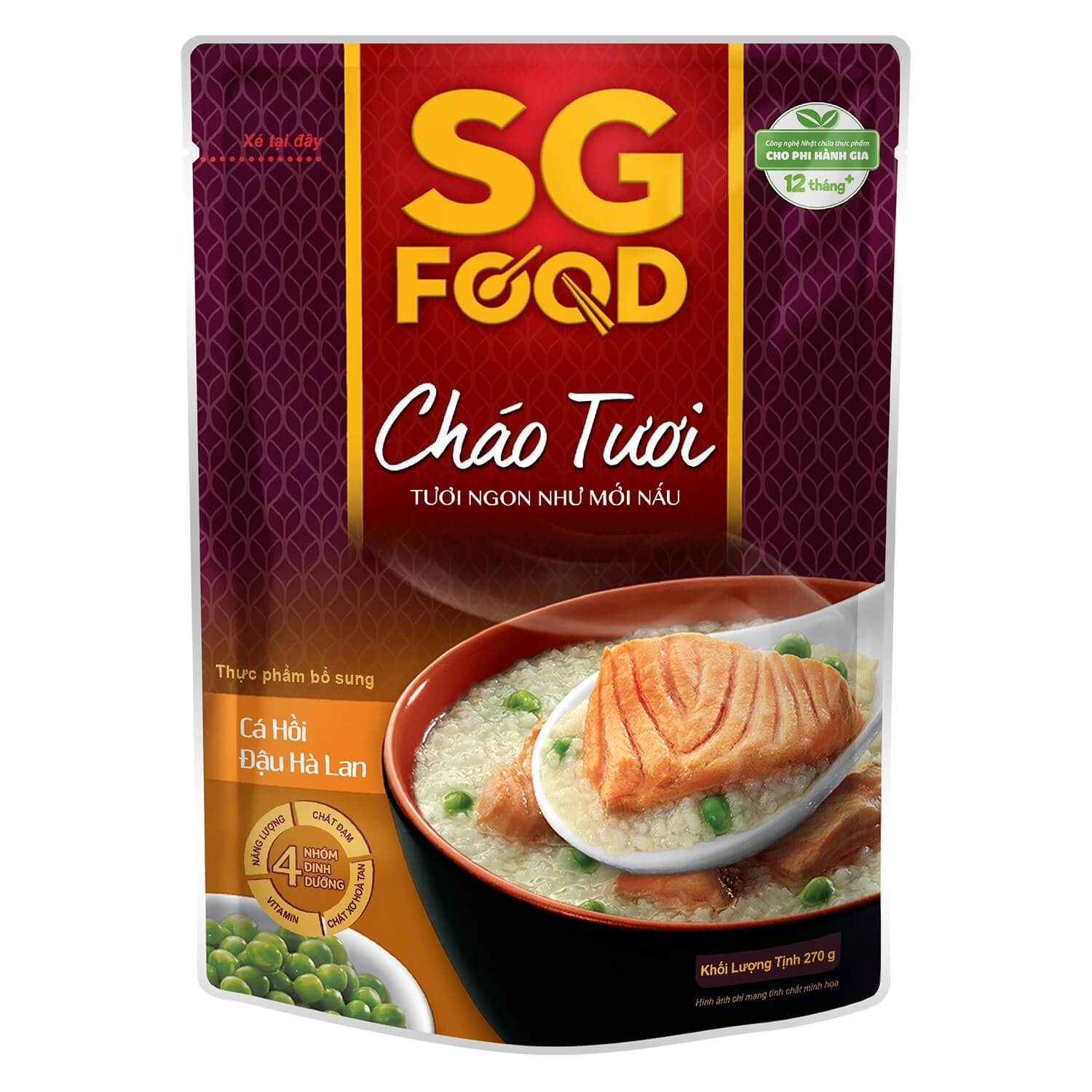 Cháo tươi SG Food cho bé ăn dặm