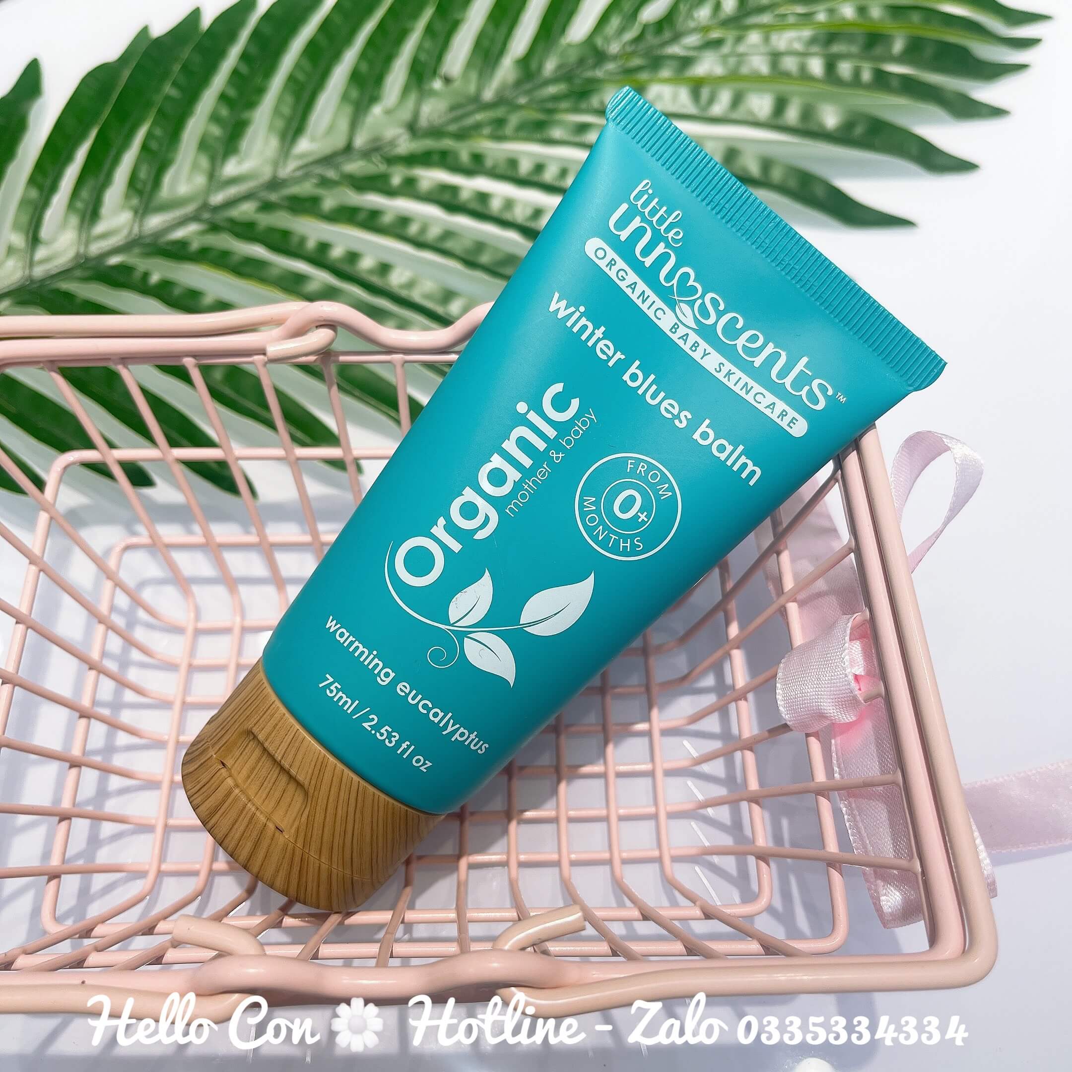 Dầu bôi ấm ngực Organic Little Unn Scents cho trẻ từ 0 tháng tuổi