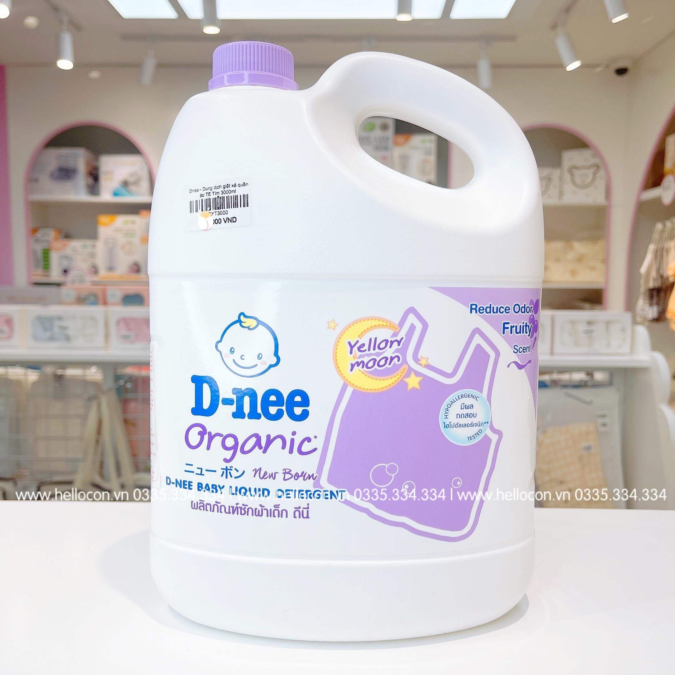 Nước giặt xả Dnee Thái Lan cho trẻ sơ sinh 3000ml