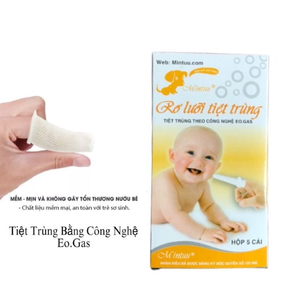 Gạc rơ lưỡi Mintuu tiệt trùng 50 chiếc/ bịch