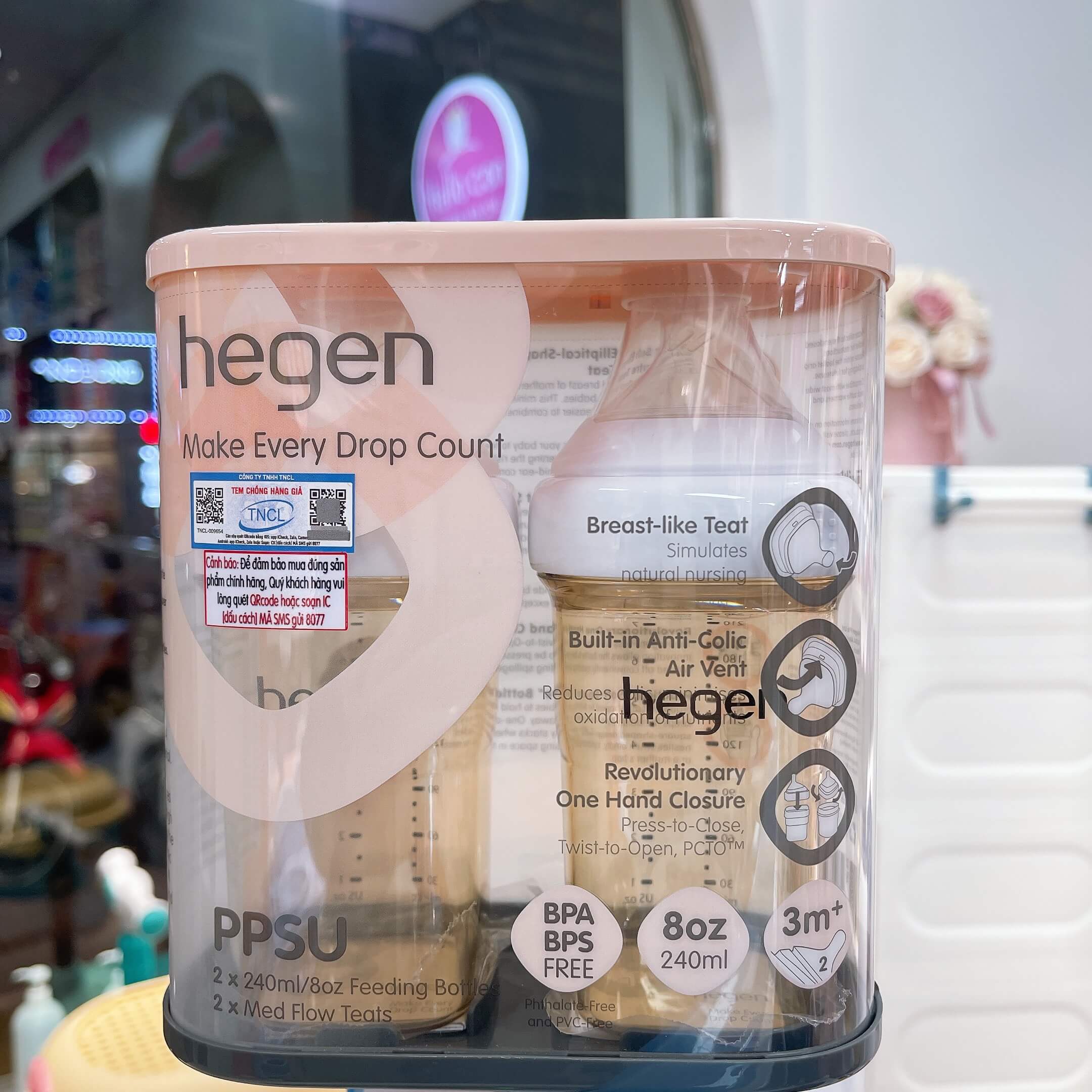 Bình sữa Hegen Hàn Quốc chất liệu PPSU cao cấp